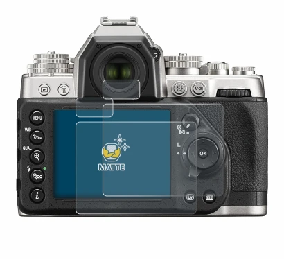 Immagine del dispositivo Nikon Df con un'ampia varietà di protezioni per lo schermo.