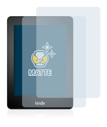 Immagine del dispositivo Amazon Kindle Voyage con un'ampia varietà di protezioni per lo schermo.