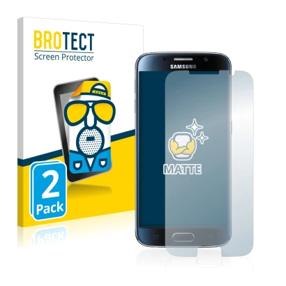 Parte frontale di una confezione del prodotto con il logo del marchio BROTECT. Accanto è raffigurato il dispositivo Samsung Ga