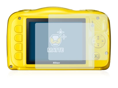 Immagine del dispositivo Nikon Coolpix S33 con un'ampia varietà di protezioni per lo schermo.