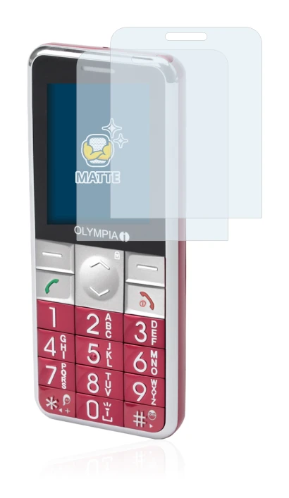 Immagine del dispositivo Olympia Viva Plus con un'ampia varietà di protezioni per lo schermo.
