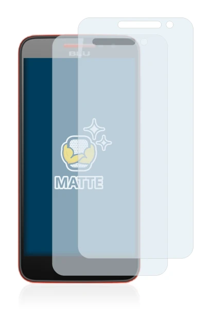 Immagine del dispositivo BLU Studio C con un'ampia varietà di protezioni per lo schermo.
