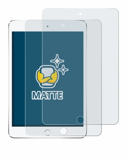 Immagine del dispositivo Apple iPad Mini 4 2015 con un'ampia varietà di protezioni per lo schermo.