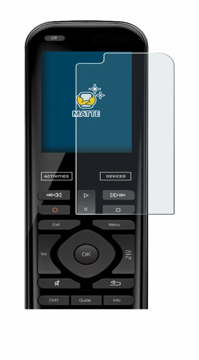 Immagine del dispositivo Logitech Harmony 950 con un'ampia varietà di protezioni per lo schermo.