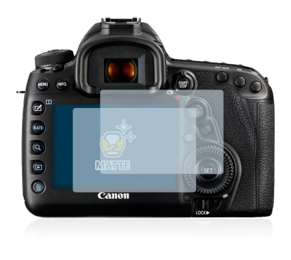 Immagine del dispositivo Canon EOS 5D Mark IV con un'ampia varietà di protezioni per lo schermo.