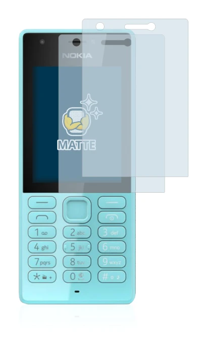 Immagine del dispositivo Nokia 216 con un'ampia varietà di protezioni per lo schermo.