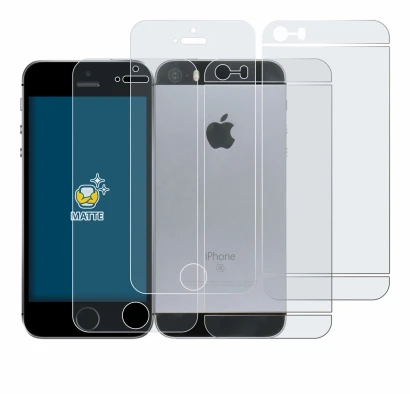 Immagine del dispositivo Apple iPhone SE 2016 (Fronte+Retro) con un'ampia varietà di protezioni per lo schermo.