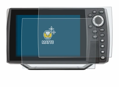 Immagine del dispositivo Humminbird Helix 7 con un'ampia varietà di protezioni per lo schermo.