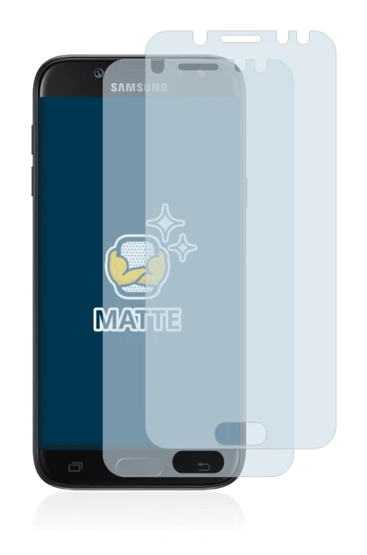 Immagine del dispositivo Samsung Galaxy J5 2017 con un'ampia varietà di protezioni per lo schermo.