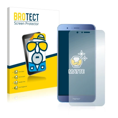 Parte frontale di una confezione del prodotto con il logo del marchio BROTECT. Accanto è raffigurato il dispositivo Honor 8 Pr