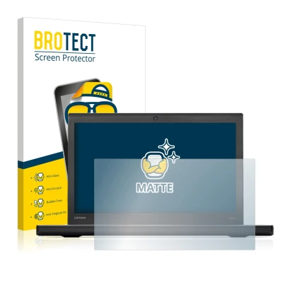 Parte frontale di una confezione del prodotto con il logo del marchio BROTECT. Accanto è raffigurato il dispositivo Lenovo Thi