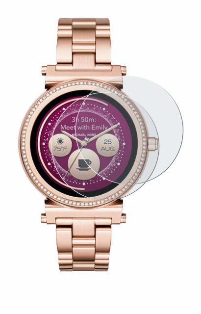 Immagine del dispositivo Michael Kors Access Sofie con un'ampia varietà di protezioni per lo schermo.