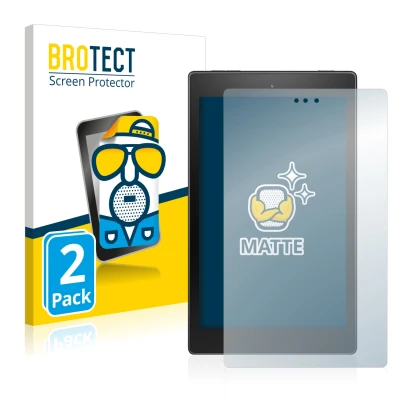 Parte frontale di una confezione del prodotto con il logo del marchio BROTECT. Accanto è raffigurato il dispositivo Amazon Fir