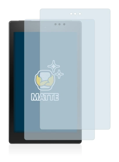Immagine del dispositivo Amazon Fire HD 8 2018 (8a Gen.) con un'ampia varietà di protezioni per lo schermo.