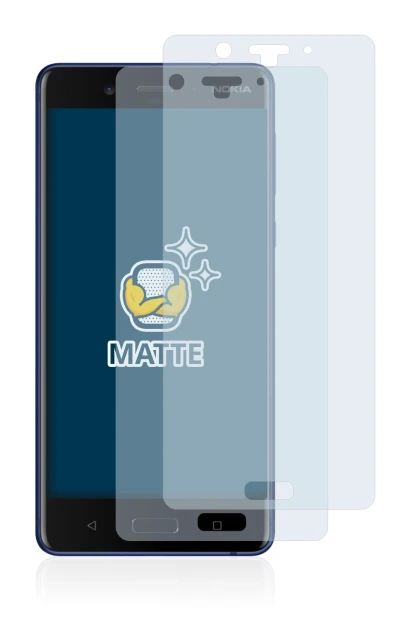 Immagine del dispositivo Nokia 8 con un'ampia varietà di protezioni per lo schermo.