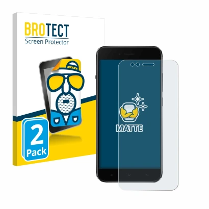 Parte frontale di una confezione del prodotto con il logo del marchio BROTECT. Accanto è raffigurato il dispositivo Xiaomi Mi