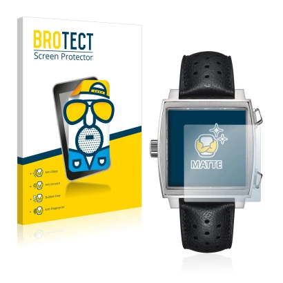 Parte frontale di una confezione del prodotto con il logo del marchio BROTECT. Accanto è raffigurato il dispositivo TAG Heuer
