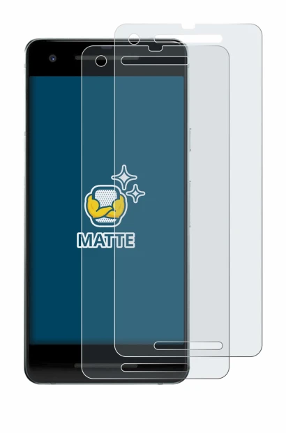Immagine del dispositivo Google Pixel 2 con un'ampia varietà di protezioni per lo schermo.