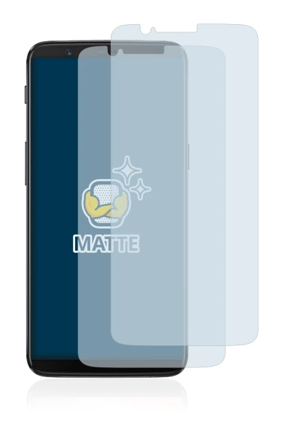 Immagine del dispositivo OnePlus 5T con un'ampia varietà di protezioni per lo schermo.