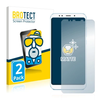Parte frontale di una confezione del prodotto con il logo del marchio BROTECT. Accanto è raffigurato il dispositivo Xiaomi Red