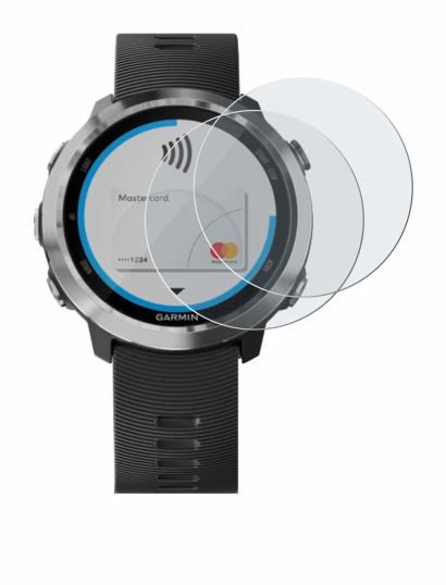 Immagine del dispositivo Garmin Forerunner 645 con un'ampia varietà di protezioni per lo schermo.