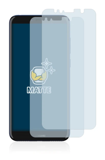 Immagine del dispositivo Huawei Y6 2018 con un'ampia varietà di protezioni per lo schermo.