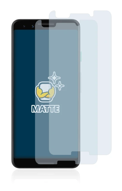 Immagine del dispositivo Google Pixel 3 con un'ampia varietà di protezioni per lo schermo.