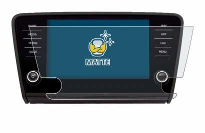 Immagine del dispositivo Skoda Amundsen Superb 2018 Infotainment System 8" con un'ampia varietà di protezioni per lo schermo.