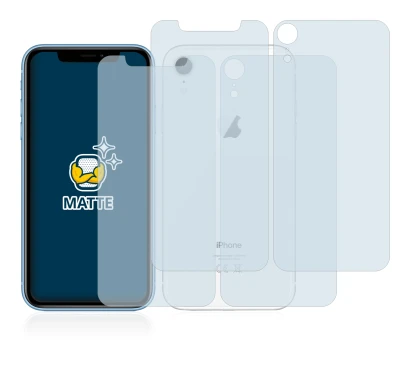 Immagine del dispositivo Apple iPhone XR (Fronte+Retro) con un'ampia varietà di protezioni per lo schermo.