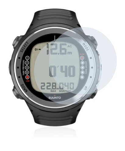 Immagine del dispositivo Suunto D4I con un'ampia varietà di protezioni per lo schermo.