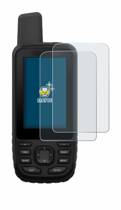 Immagine del dispositivo Garmin GPSMAP 66st con un'ampia varietà di protezioni per lo schermo.