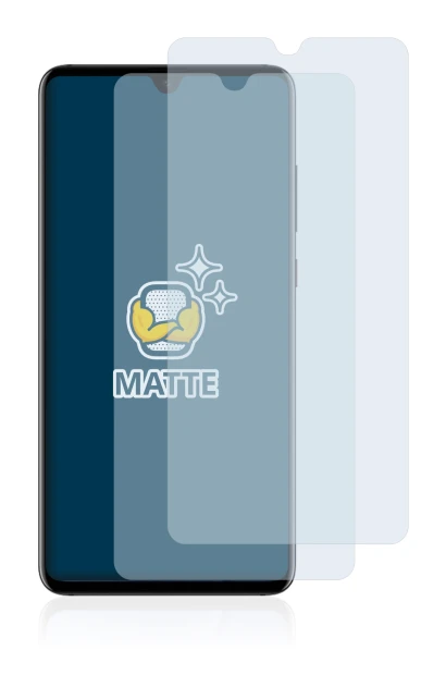 Immagine del dispositivo Huawei Mate 20 con un'ampia varietà di protezioni per lo schermo.