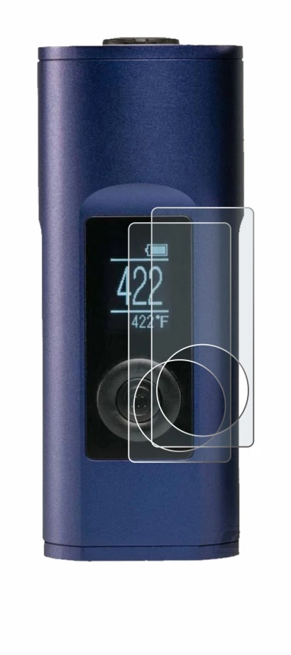 Immagine del dispositivo Arizer Solo 2 con un'ampia varietà di protezioni per lo schermo.