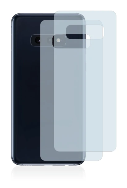 Immagine del dispositivo Samsung Galaxy S10e (Posteriore) con un'ampia varietà di protezioni per lo schermo.
