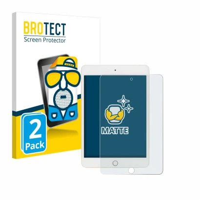 Parte frontale di una confezione del prodotto con il logo del marchio BROTECT. Accanto è raffigurato il dispositivo Apple iPad