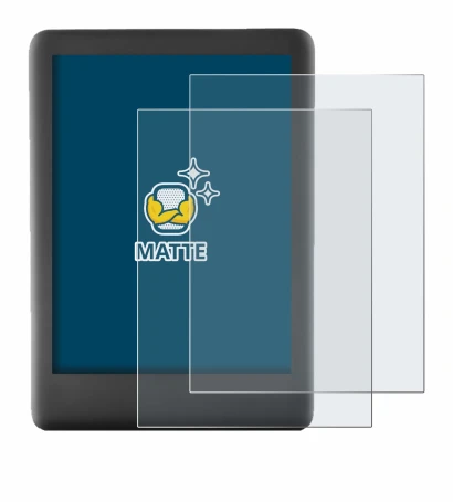 Immagine del dispositivo Amazon Kindle 2019 (10a Gen.) con un'ampia varietà di protezioni per lo schermo.