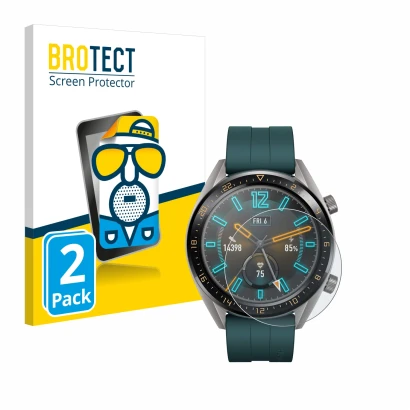 Parte frontale di una confezione del prodotto con il logo del marchio BROTECT. Accanto è raffigurato il dispositivo Huawei Wat