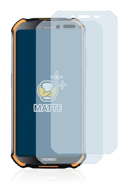 Immagine del dispositivo Doogee S40 con un'ampia varietà di protezioni per lo schermo.