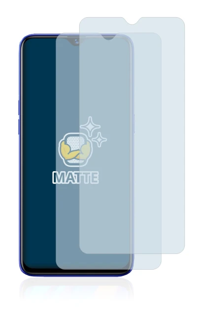 Immagine del dispositivo realme 3 Pro con un'ampia varietà di protezioni per lo schermo.