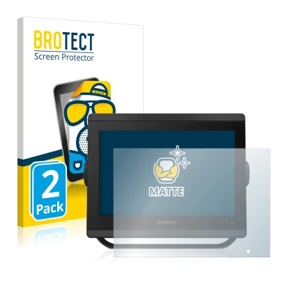 Parte frontale di una confezione del prodotto con il logo del marchio BROTECT. Accanto è raffigurato il dispositivo Garmin GPS