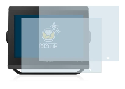 Immagine del dispositivo Garmin GPSMAP 8410xsv con un'ampia varietà di protezioni per lo schermo.