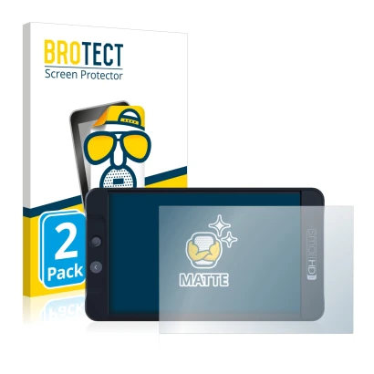 Parte frontale di una confezione del prodotto con il logo del marchio BROTECT. Accanto è raffigurato il dispositivo SmallHD 70