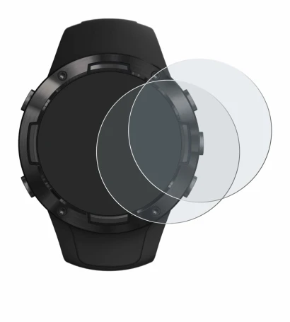 Immagine del dispositivo Suunto 5 con un'ampia varietà di protezioni per lo schermo.