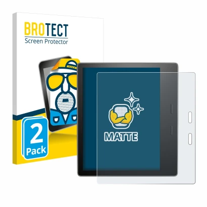 Parte frontale di una confezione del prodotto con il logo del marchio BROTECT. Accanto è raffigurato il dispositivo Amazon Kin