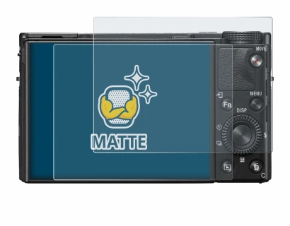 Immagine del dispositivo Sony Cyber-Shot DSC-RX100 VII con un'ampia varietà di protezioni per lo schermo.