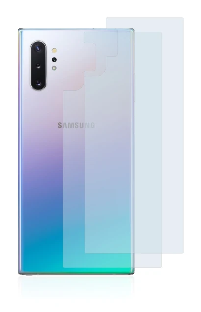 Immagine del dispositivo Samsung Galaxy Note 10 Plus (Posteriore) con un'ampia varietà di protezioni per lo schermo.
