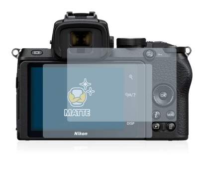 Immagine del dispositivo Nikon Z 50 con un'ampia varietà di protezioni per lo schermo.