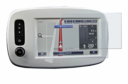 Immagine del dispositivo TomTom Smart 453 2018 con un'ampia varietà di protezioni per lo schermo.