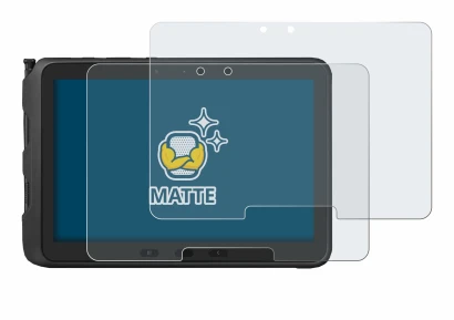 Immagine del dispositivo Samsung Galaxy Tab Active Pro con un'ampia varietà di protezioni per lo schermo.