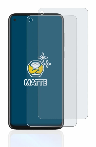 Immagine del dispositivo Motorola Moto G8 Power con un'ampia varietà di protezioni per lo schermo.